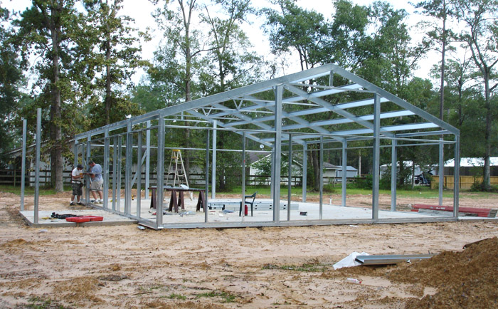 Building a metal frame house