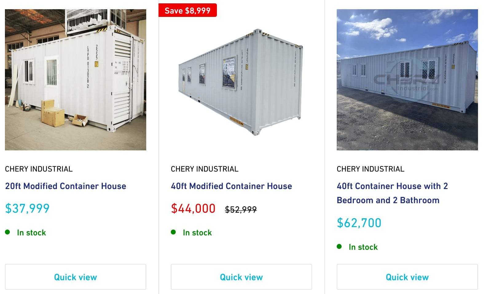 container houses on sale