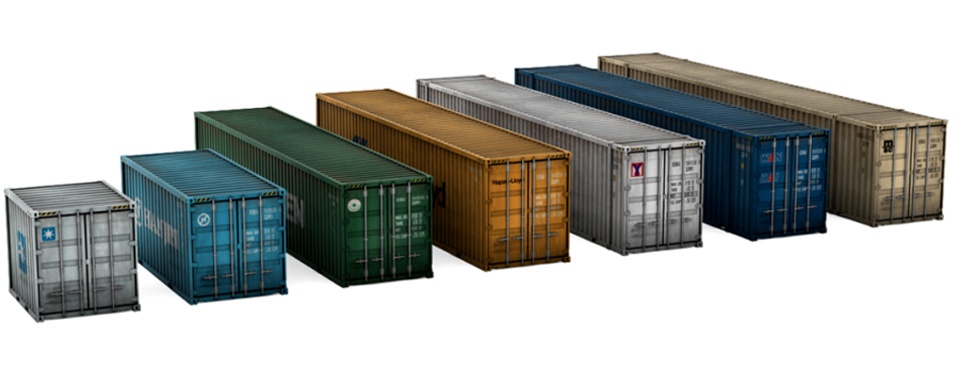 common shipping container sizes