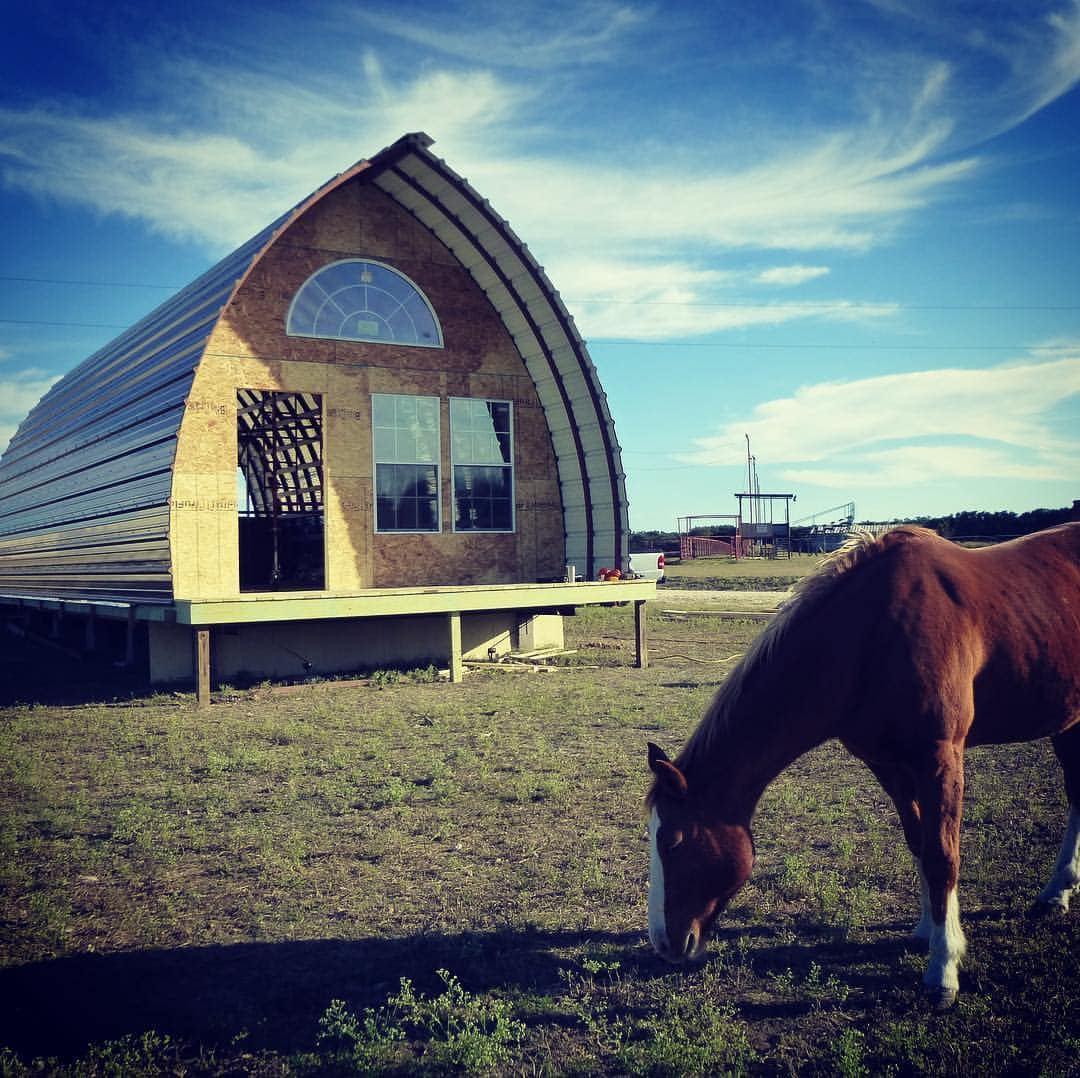 Prefabricated Arched Cabins can provide a warm home for under $10,000
