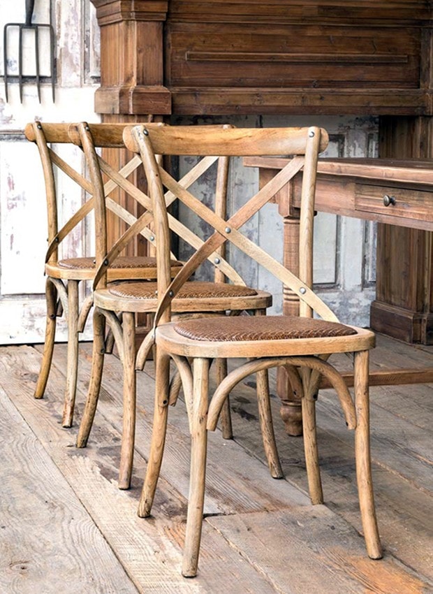 wooden farmhouse dining chairs