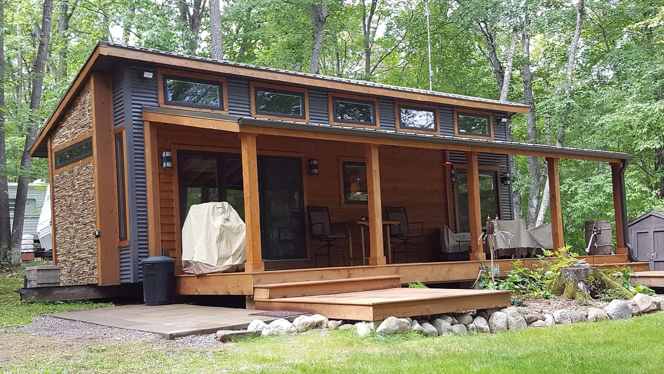 Boulder Junction WI Custom Tiny House With 10 Steel I Beam 