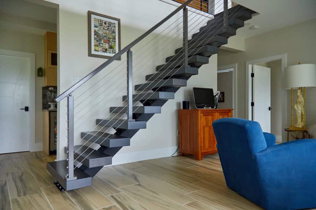 modern floating stairs
