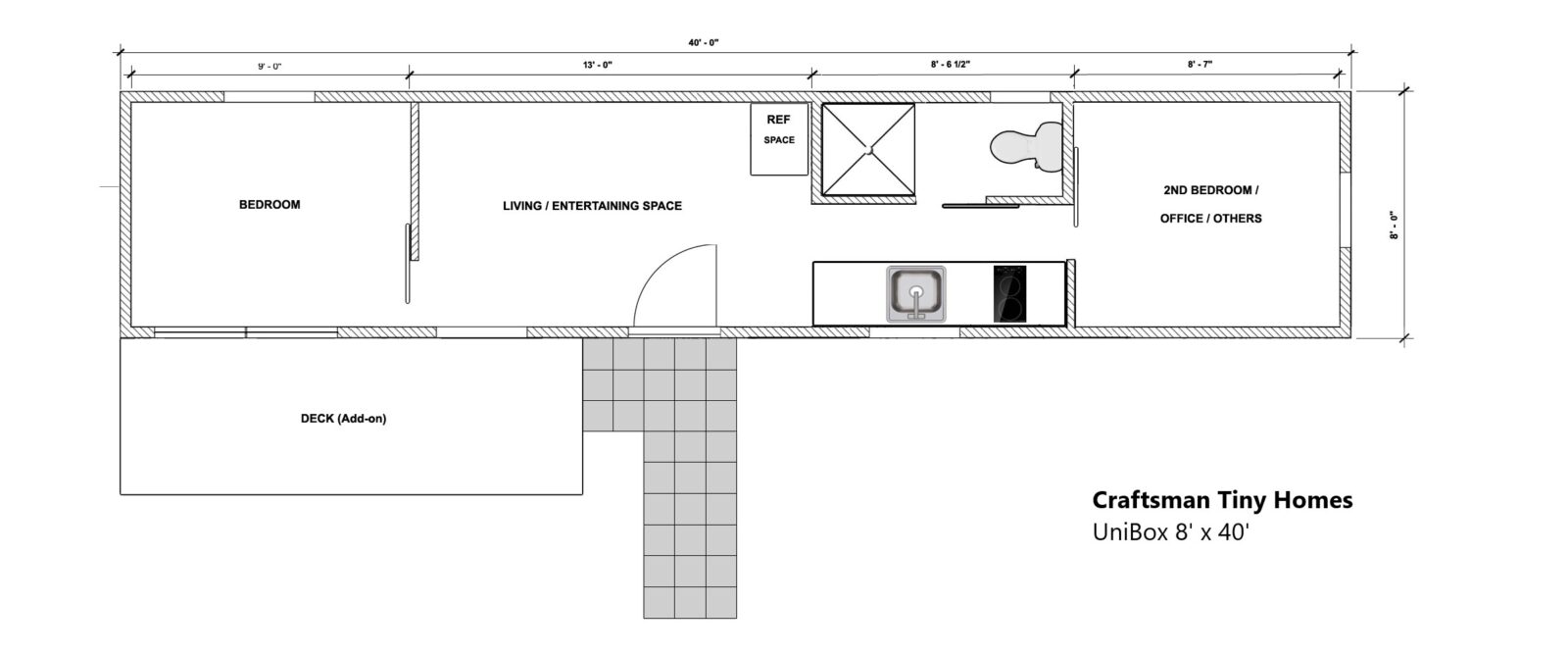 tiny container house plan